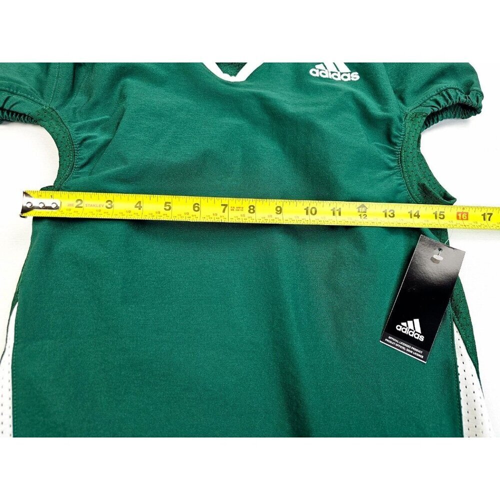 Adidas Size Medium Men's Green V Neck Embroidered Logo Football Jersey NWT - Picture 3 of 11